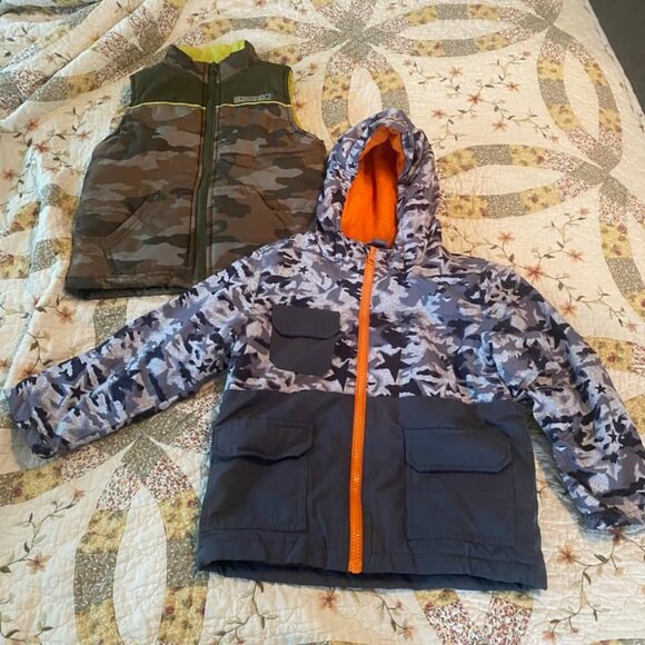 3t Boys Winter Jacket and Vest Lot Camouflage Swisstech - Picture 1 of 7